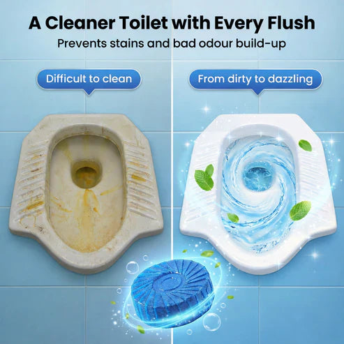 🚽 Toilet Cleaning Tablet (10 pcs) | Automatic Cleaner & Deodorizer